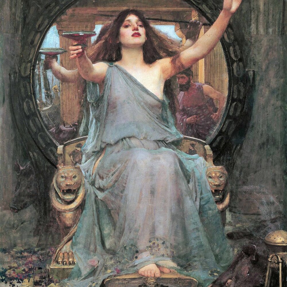 Circe' Offering the Golden Cup to Odysseus: 8"by10" Art Print Mythological Magic